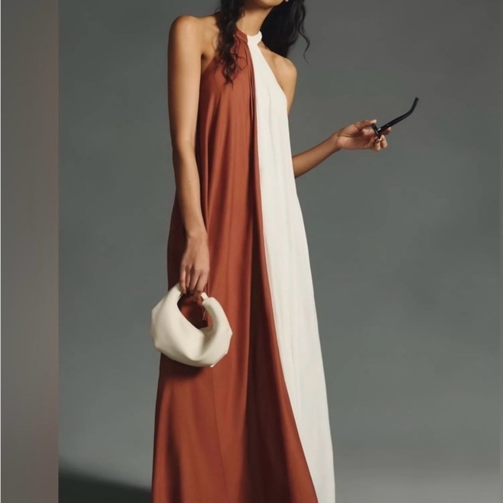 Anthropologie let me be White and brown Dress - Picture 2 of 4